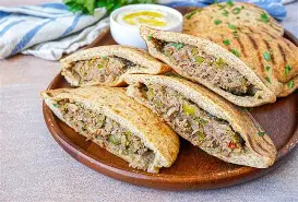 WOWSHI EGYPTIAN BLADI BROWN BREAD WITH MINCED MEAT AISH BALADI 250G